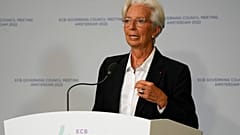 Christine Lagarde during a press conference in Amsterdam, Netherlands, June 9, 202