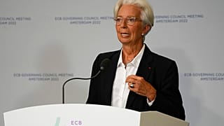 Christine Lagarde during a press conference in Amsterdam, Netherlands, June 9, 202