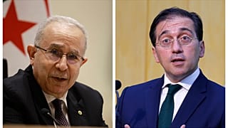 El ministro de exteriores de Argelia, Ramtane Lamamra, y su homólogo español, José Manuel Albares