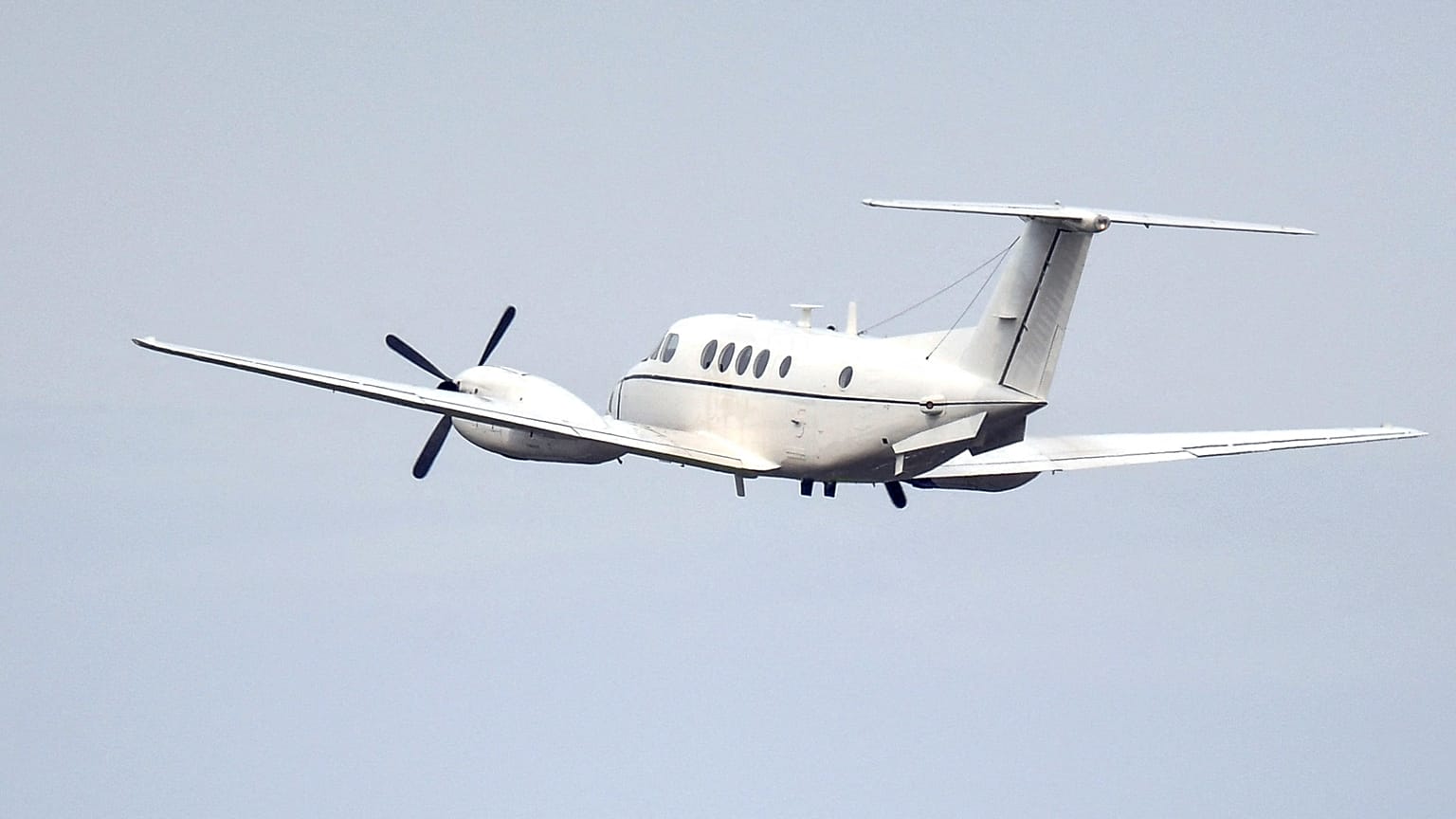 The mysterious aircraft was a twin-engine Beechcraft plane, similar to the one pictured here near Glasgow Prestwick airport.