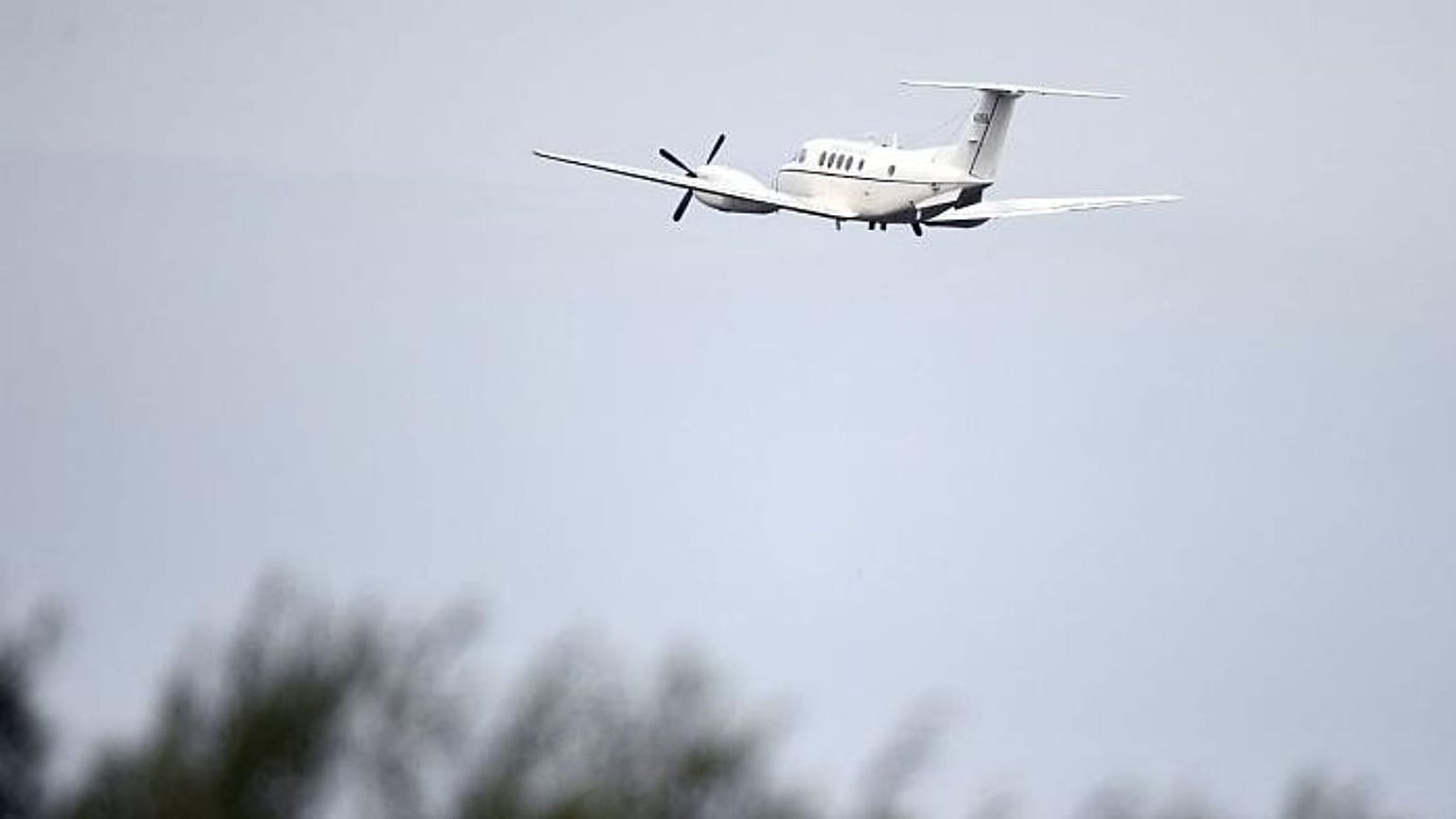The mysterious aircraft was a twin-engine Beechcraft plane, similar to the one pictured here near Glasgow Prestwick airport.
