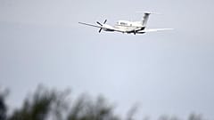 The mysterious aircraft was a twin-engine Beechcraft plane, similar to the one pictured here near Glasgow Prestwick airport.