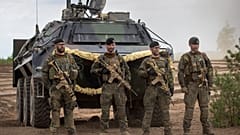 Deutsche Bundeswehrsoldaten der in Pabrade, Litauen stationierten NATO-Einheit, Juni 2022.
