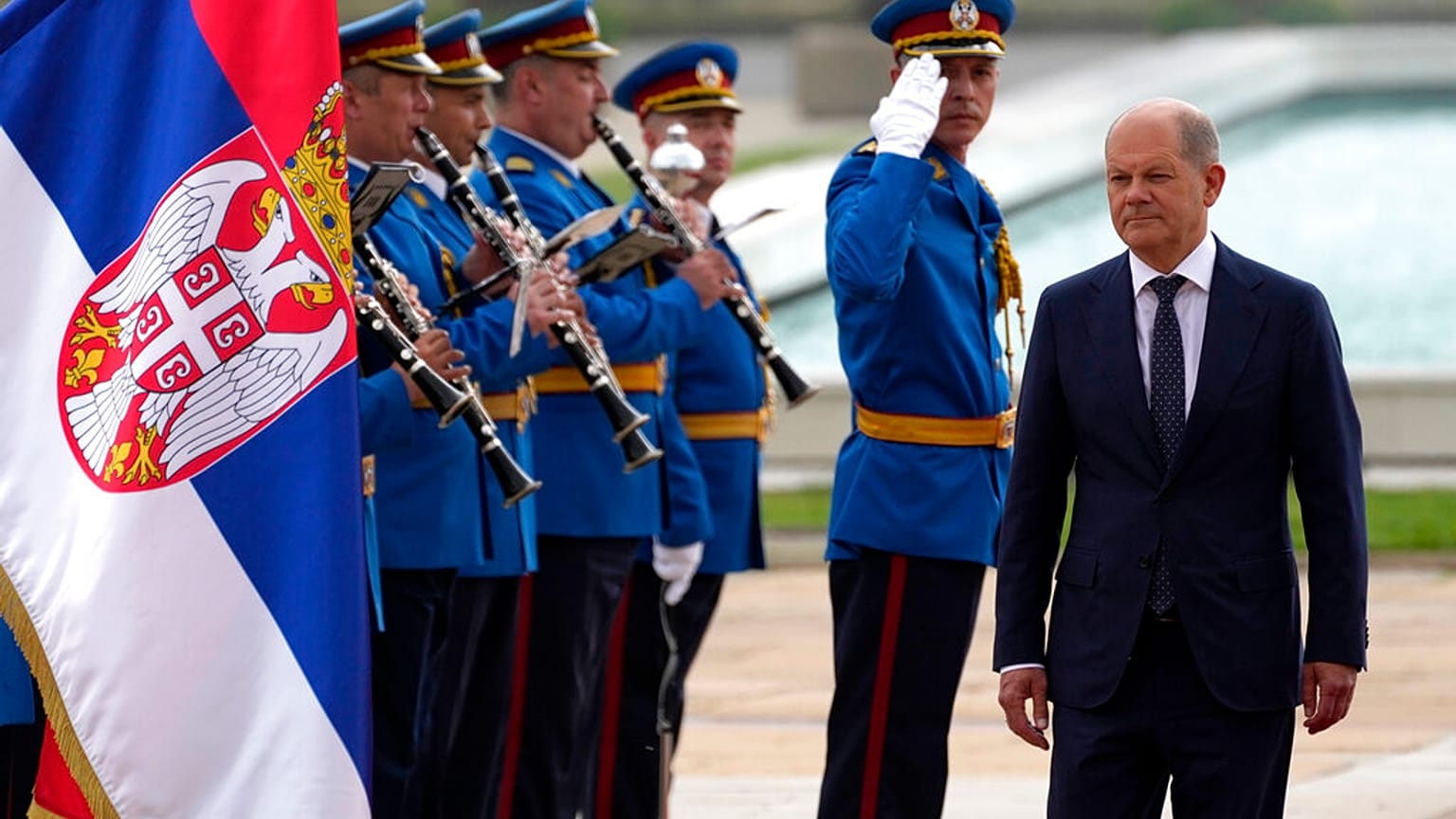 Bundeskanzler Olaf Scholz in Belgrad in Serbien
