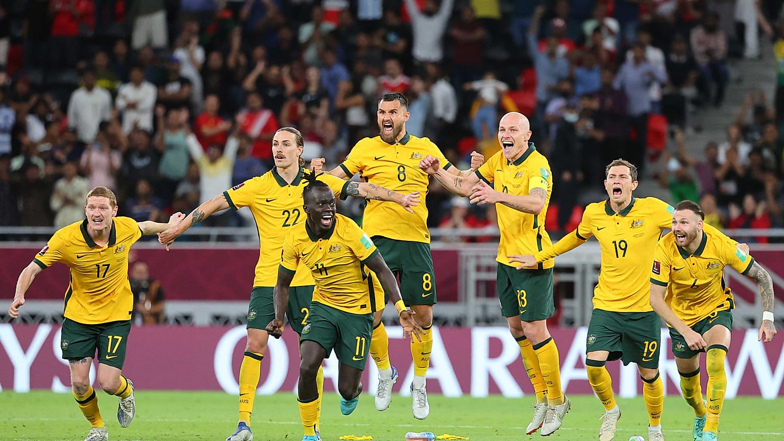 Australia qualify for their 5th consecutive World Cup in dramatic style in Doha 