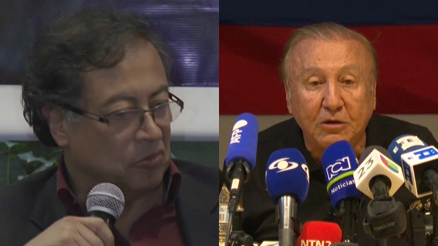 Los candidatos a la presidencia de Colombia Gustavo Petro y Rodolfo Hernández 