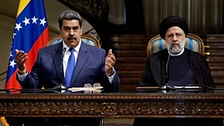 Nicolas Maduro venezuelai és Ebrahim Raiszi iráni elnök, Teherán, 2022 június