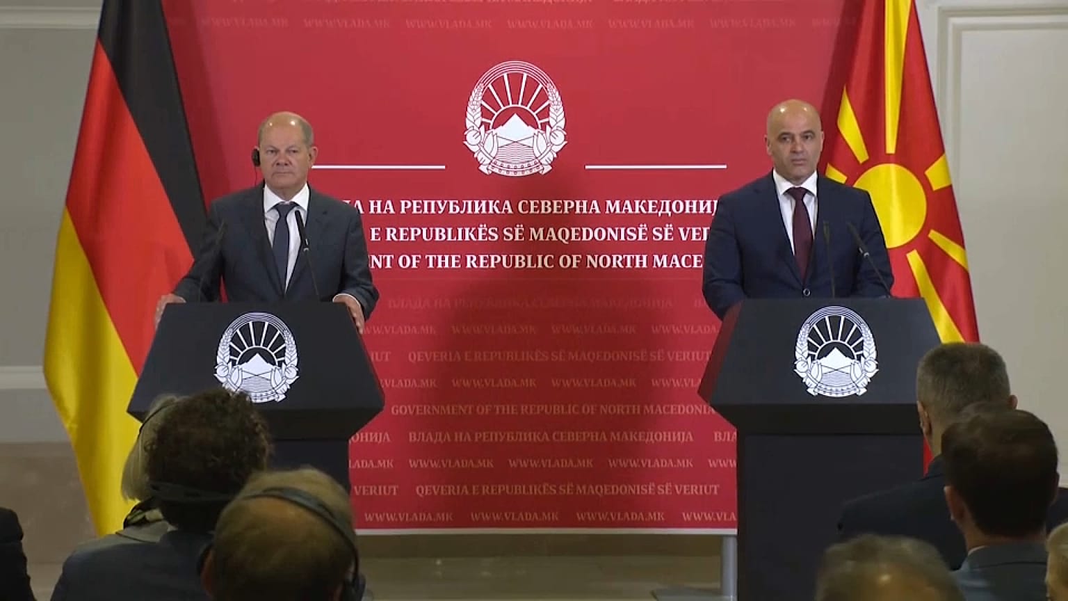 Olaf Scholz visita Macedónia do Norte