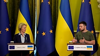 Avrupa Komisyonu Başkanı Ursula von der Leyen ve Ukrayna Cumhurbaşkanı Volodimir Zelenskiy
