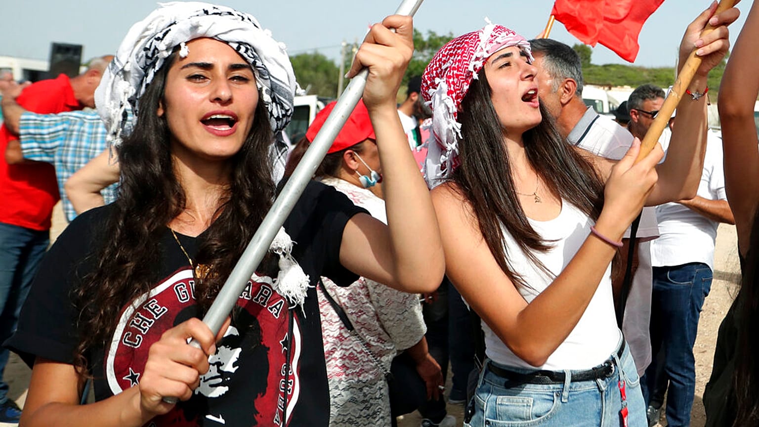 A demonstráció a libanoni-izraeli határ közelében zajlott