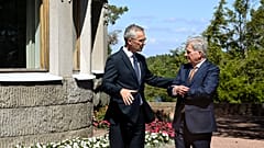 Finland's President Sauli Niinisto, meets with NATO Secretary General Jens Stoltenberg