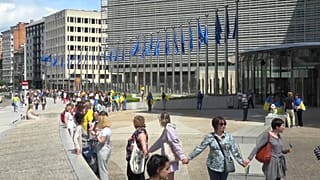 Main dans la main pour l'Ukraine ait le statut de candidat pour entrer dans l'Union européenne