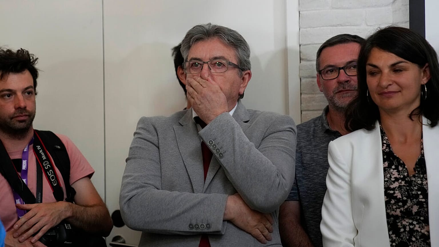 Jean-Luc Mélenchon, a baloldali összefogás vezetője a francia nemzetgyűlési választások első fordulója után 