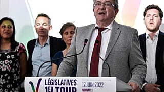 Er wirkte fast ein bisschen überwältigt vom eigenen Erfolg: Jean-Luc Mélenchon am Wahlabend