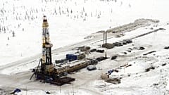 Ölbohrungen in Ostsibirien, etwa 2800 Kilometer östlich von Moskau 