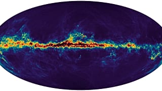 Cette carte montre la densité de matière interstellaire qui remplit la Voie lactée. 