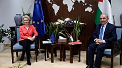 Ursula von der Leyen made the announcement during an official visit to the West Bank.