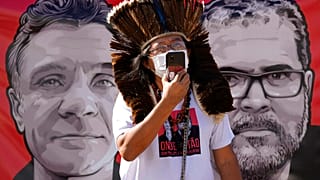 Protesto indígena em Brasília para que se expandam as buscas pelos desaparecidos