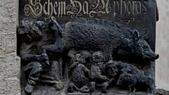 برجسته‌نگاری «خوک جهودها» در کلیسایی در ویتنبرگ آلمان