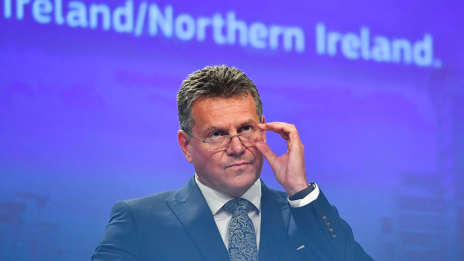Le commissaire européen chargé des relations interinstitutionnelles et de la prospective, Maros Sefcovic au siège de l'UE à Bruxelles, le 15 juin 2022.