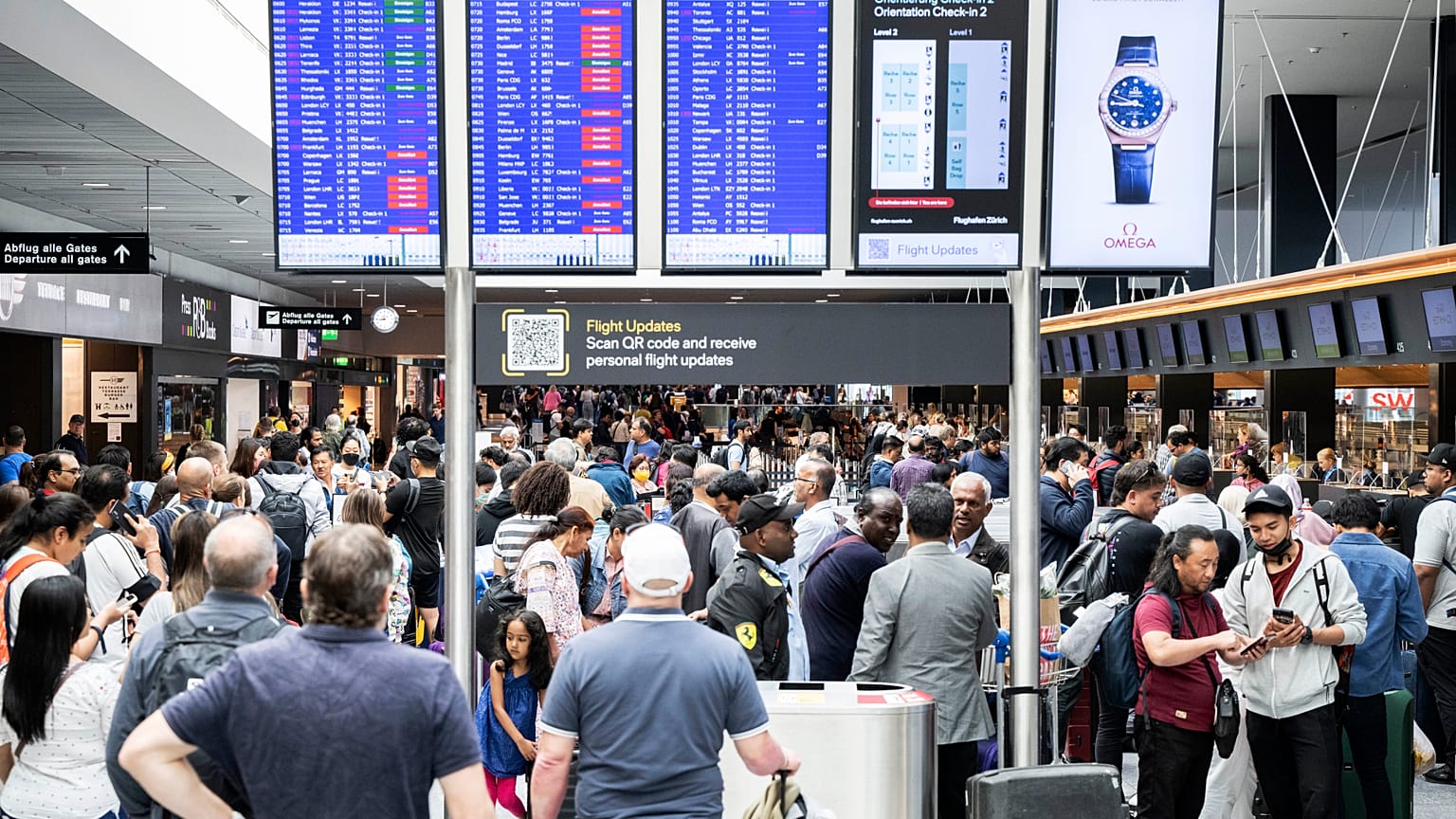 Der Zürcher Flughafen am Mittwochmorgen