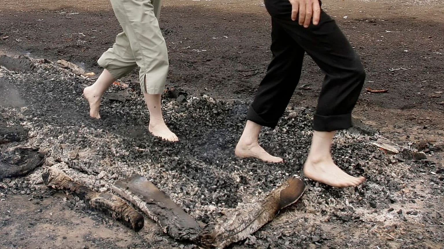 It is not yet clear why the victims were walking on hot coals.