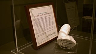 Plaster cast of the erect penis of legendary rock guitarist Jimi Hendrix.