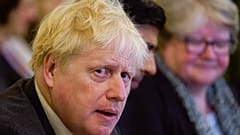 Britain's Prime Minister, Boris Johnson speaks during a Cabinet meeting at 10 Downing Street, in London, Tuesday, June 14, 2022. 