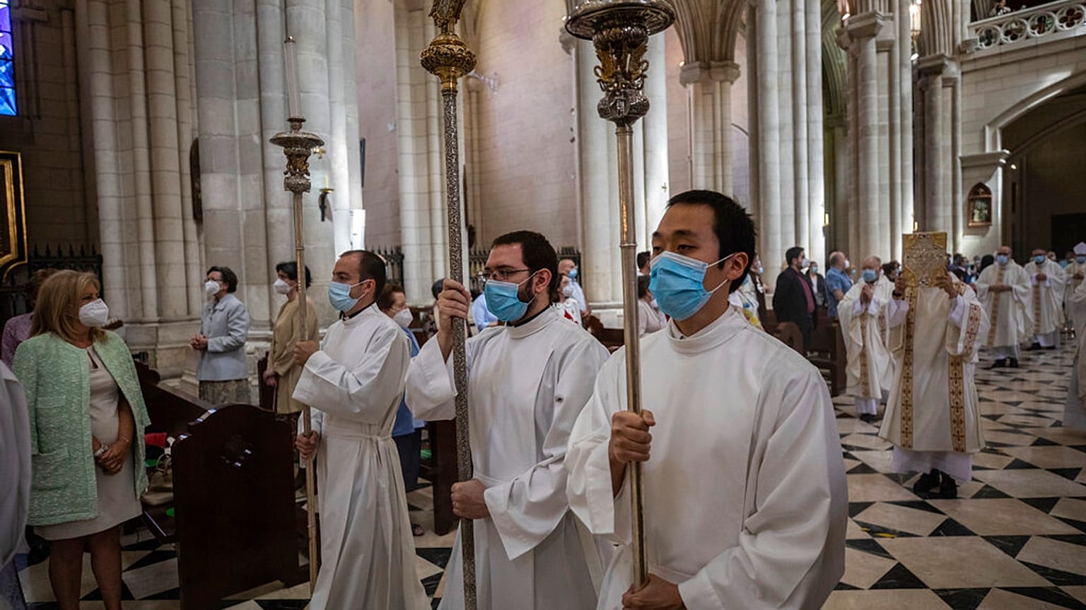 Corpus Christi Messe 2020 in Madrid in Spanien