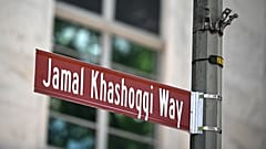 Straßen-Umbenennung gegenüber der saudischen Botschaft in Washington D.C.