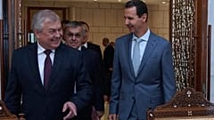 Rusya'nın Suriye Özel Temsilcisi Alexander Lavrentyev Suriye Devlet Başkanı Beşar Esad'la birlikte / Arşiv