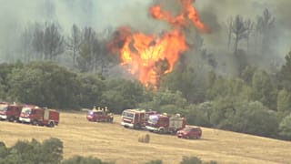 Incendio en Artesa de Segre, provincia de LLeida (España).