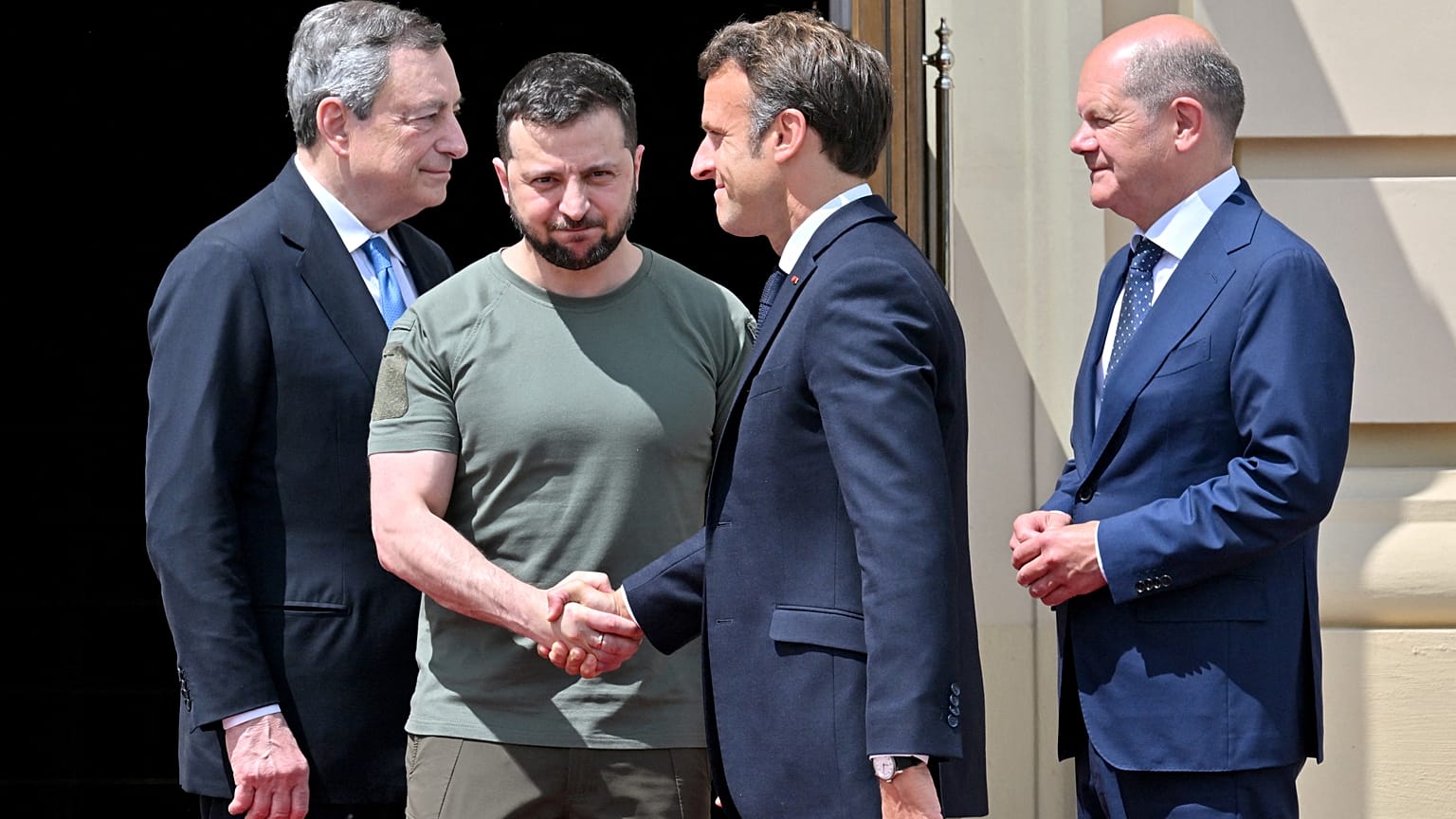 Scholz, Draghi und Macron bei Selenskyj