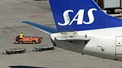 SAS-Maschine auf dem Flughafen Stockholm-Arlanda
