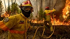 Pompiers portugais en pleine intervention en juin 2019 