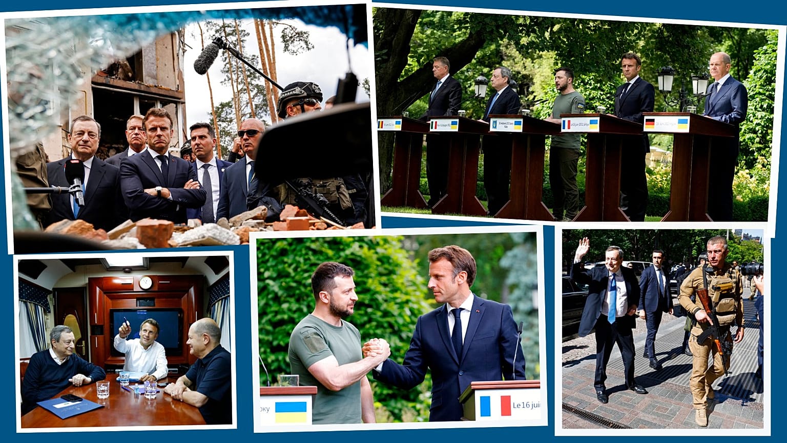 Photos de la visite à Kyiv des dirigeants européens, le 16/06/2022