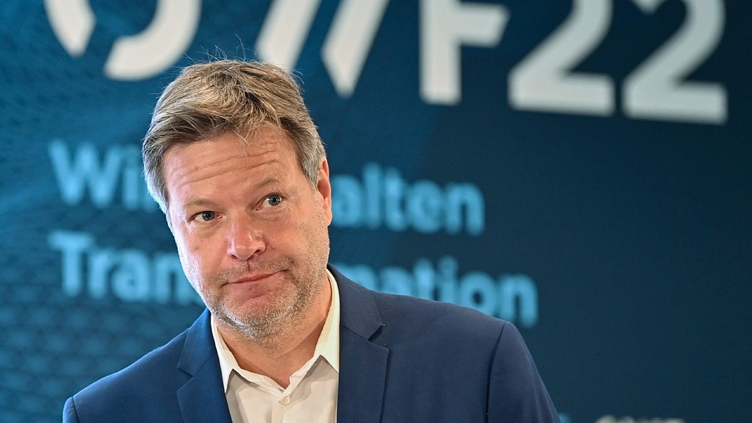 Robert Habeck, Federal Minister for Economic Affairs and Climate Protection, takes part in the East German Economic Forum (OWF) in Bad Saarow, Germany, Monday, June 13, 2022