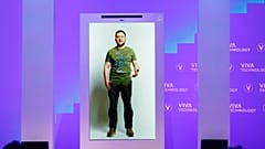 Ukrainian President Volodymyr Zelensky delivers a speech in a 3D hologram projection, at the Viva Technology conference in Paris, France June 16, 2022