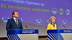 Пресс-конференция в штаб-квартире Еврокомиссии в Брюсселе