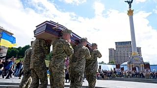Les obsèques de Roman Ratouchny, le 18 juin 2022, Kyiv, Ukraine