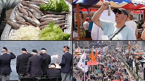 Herring Day celebrations in the Dutch seaside town of Scheveningen.
