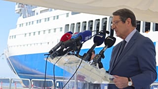 Ο Νίκος Αναστασιάδης στην εκδήλωση πριν τον απόπλου του Daleela