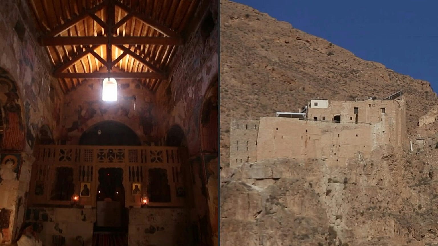دير مار موسى الحبشي في شمال العاصمة السورية دمشق.