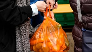 Un sac de denrées alimentaires à Berlin