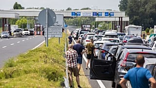 Torlódás a horvát-magyar határon 2020 júliusában