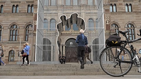 Ai Weiwei piece 'Arch' installed in central Stockholm