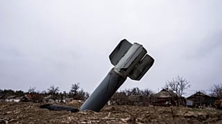 Nach einem Raketenangriff auf Dnipro - im April 2022