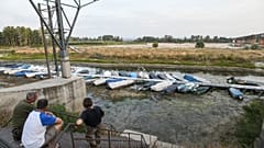 Kaum noch Wasser am Zussammenflußvon Ticino und Po