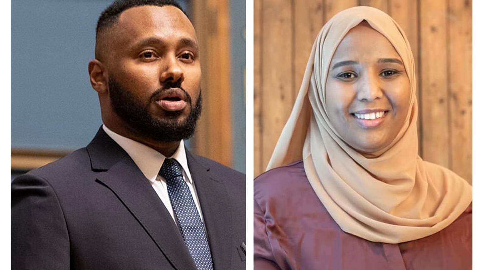 Composite image showing Suldaan Said Ahmed and Marian Hussein 
