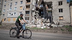 Bakhmut, na região de Donetsk, esta segunda-feira